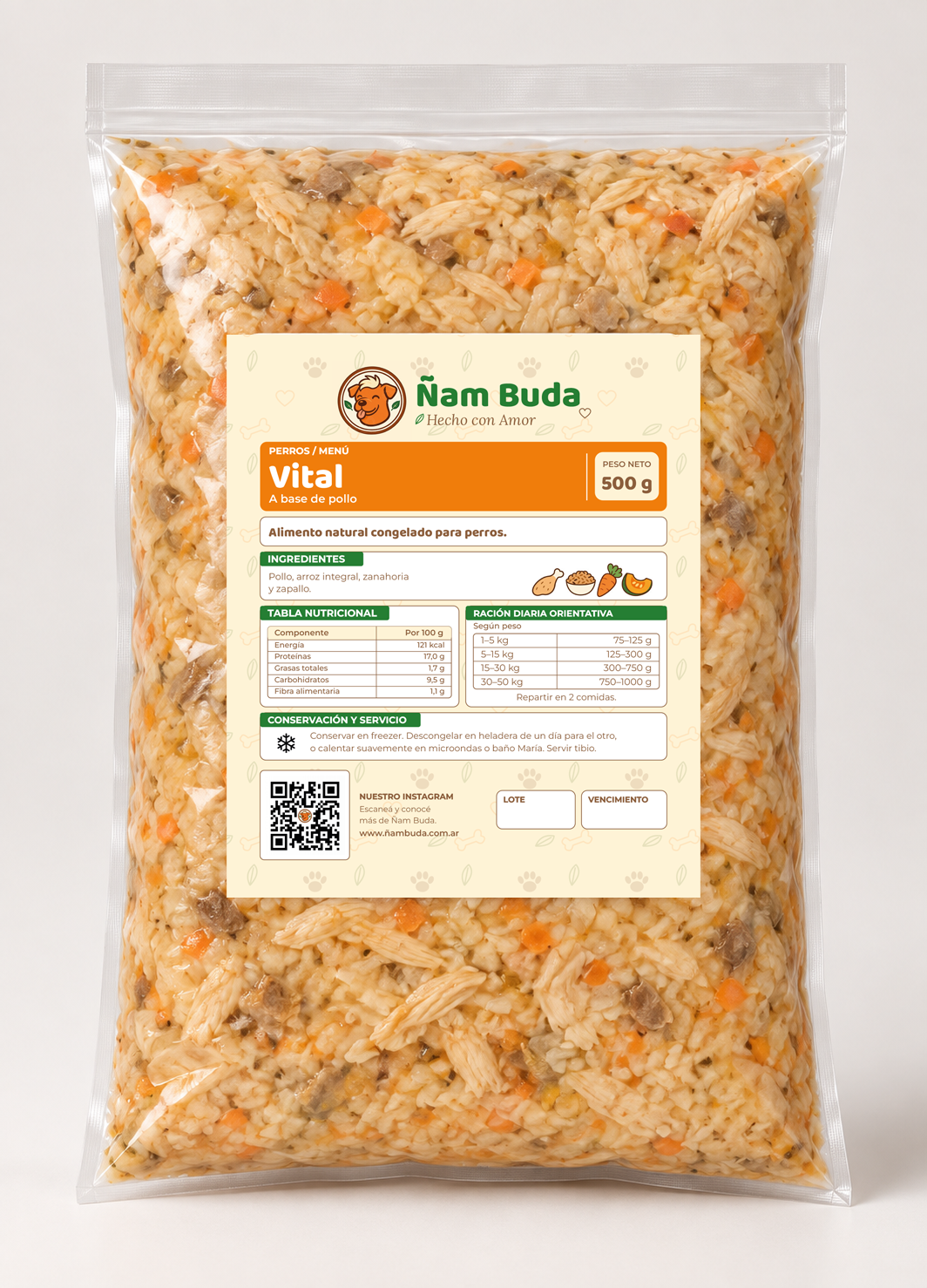 Vianda del menú Vital